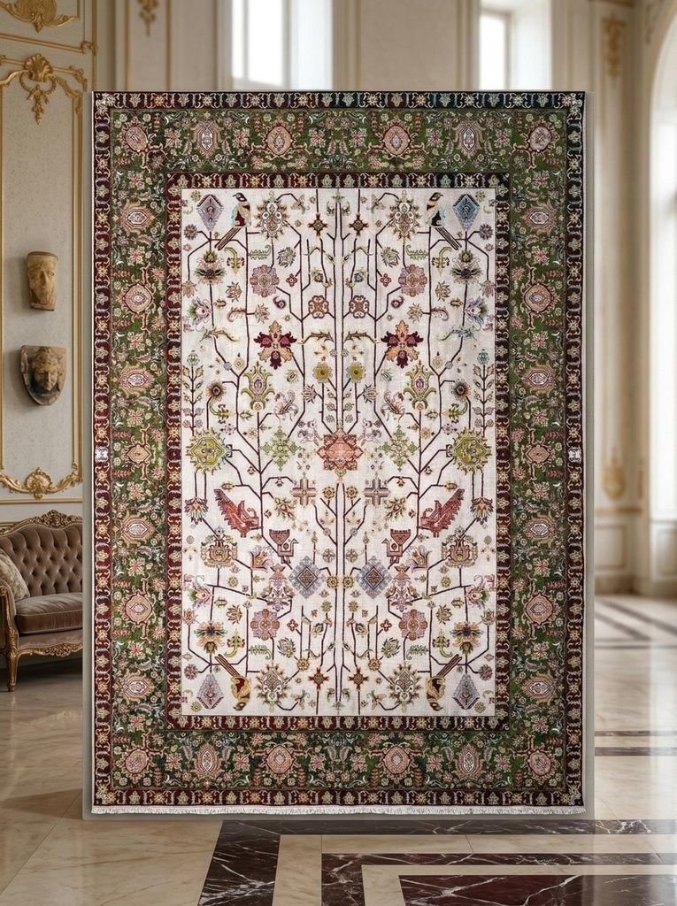 Tree of Life Floral Wool Carpet