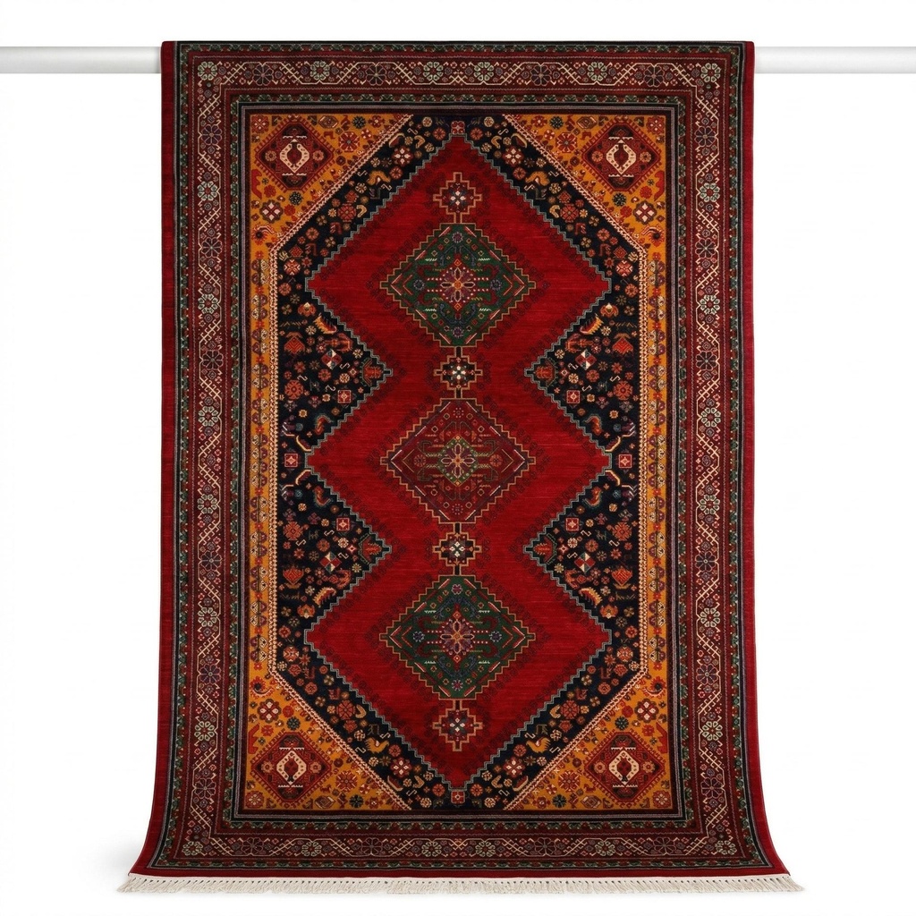 [BLO-CRP-53] Geometric Medallion Wool 700K Carpet