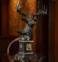 Antique Bronze Stag Bust Sculpture