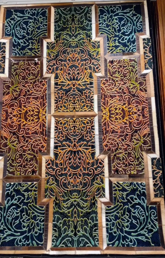 [BLO-CRP-013] Horse & Goat Leather Carpet - 225×150cm