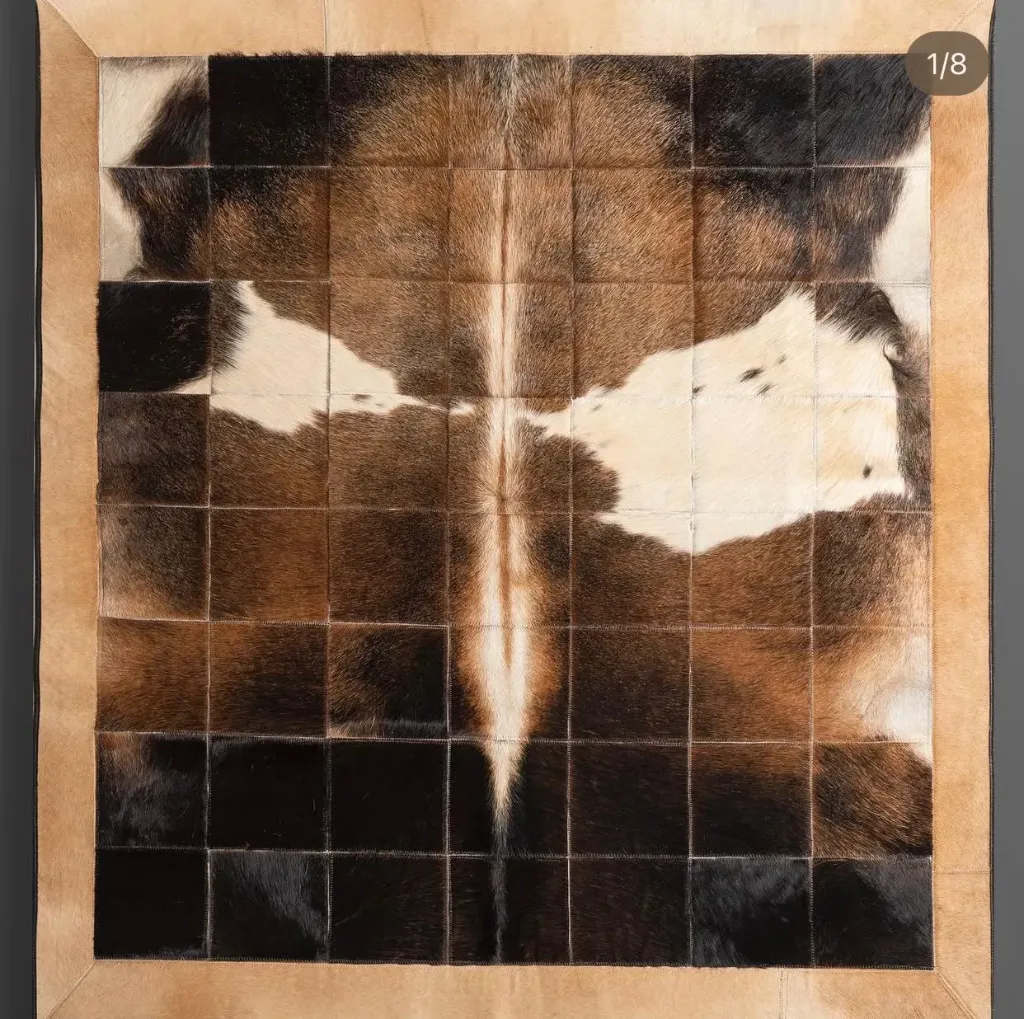 [BLO-CRP-015] Horse Leather Carpet - 140×120cm