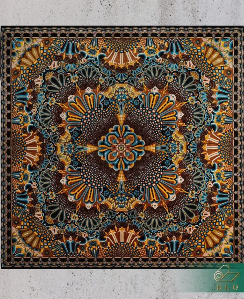 سجاد حرير فاخر مربع - 150×150 سم